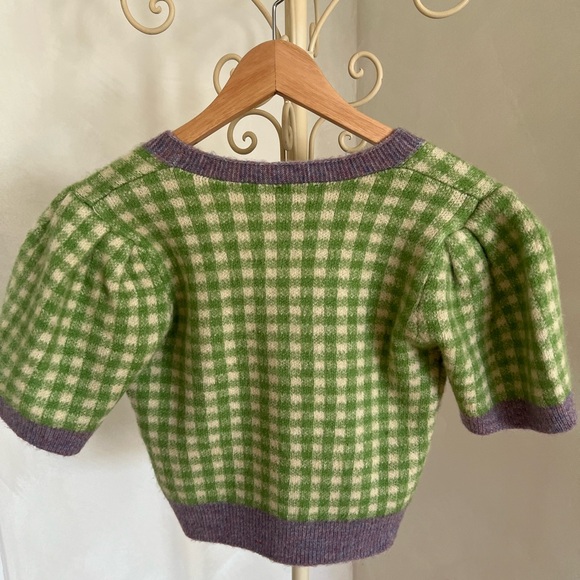 Pink ripple cropped sweater, size S - Picture 2 of 2